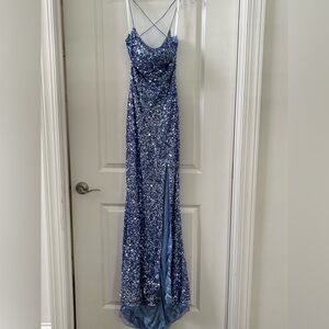 Lilac Sequin Prom Gown